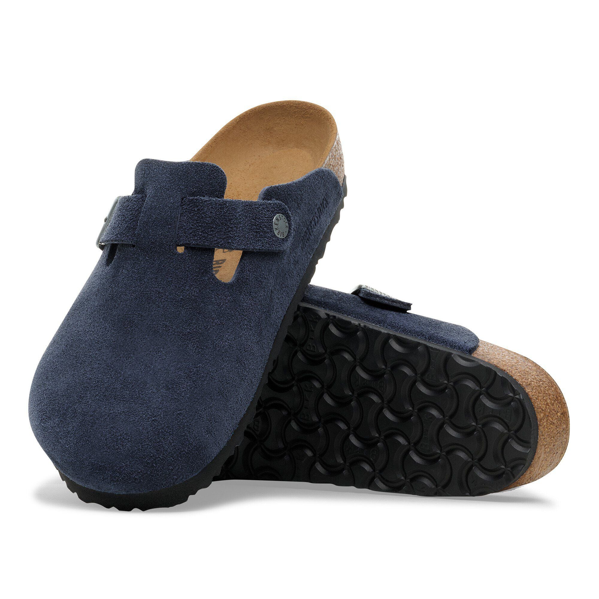 Birkenstock Boston Suede Leather New Navy
