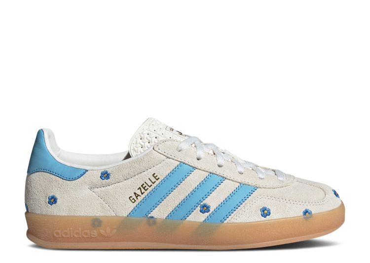 adidas Wmns Gazelle Indoor 'Light Blue Floral Embroidery'