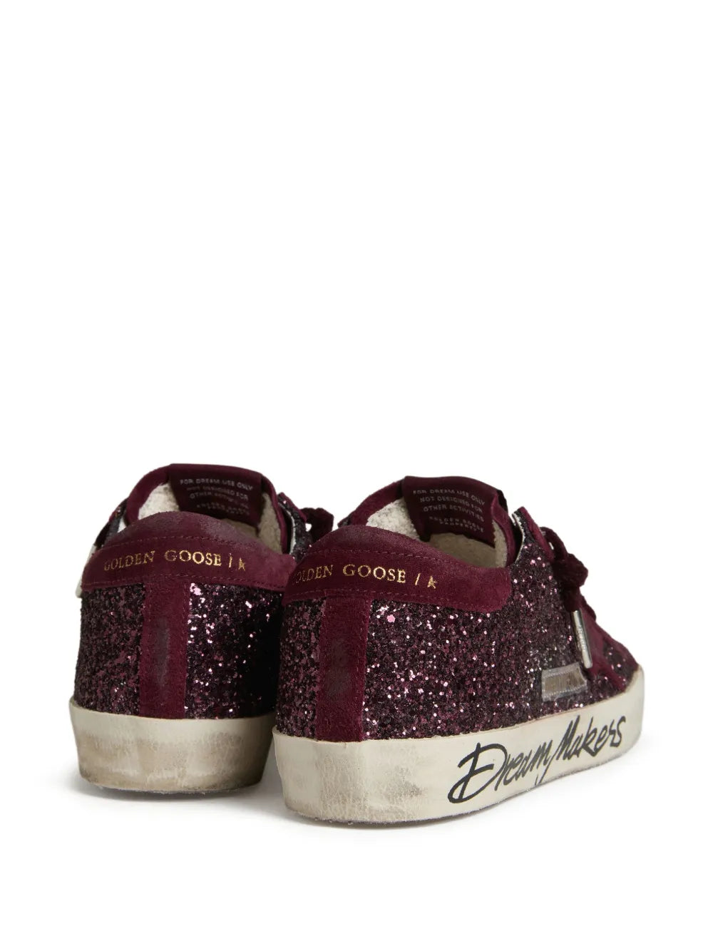 Golden Goose Super-Star LTD sneakers in cherry/dark red glitter