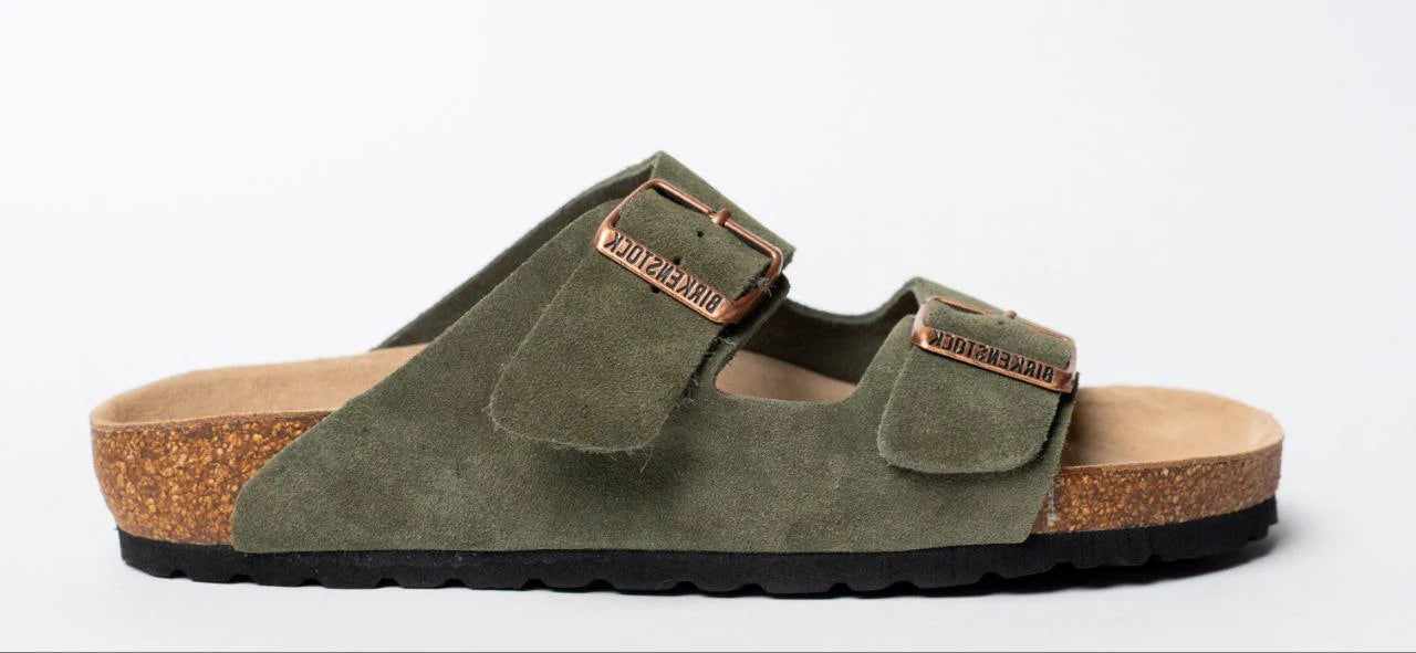 BIRKENSTOCK ARIZONA VEGAN MICROFIBER DESERT DUST THYME