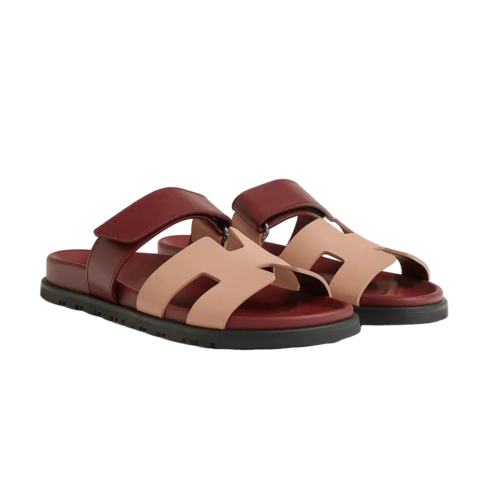 Hermes Chypre sandal Burgundy