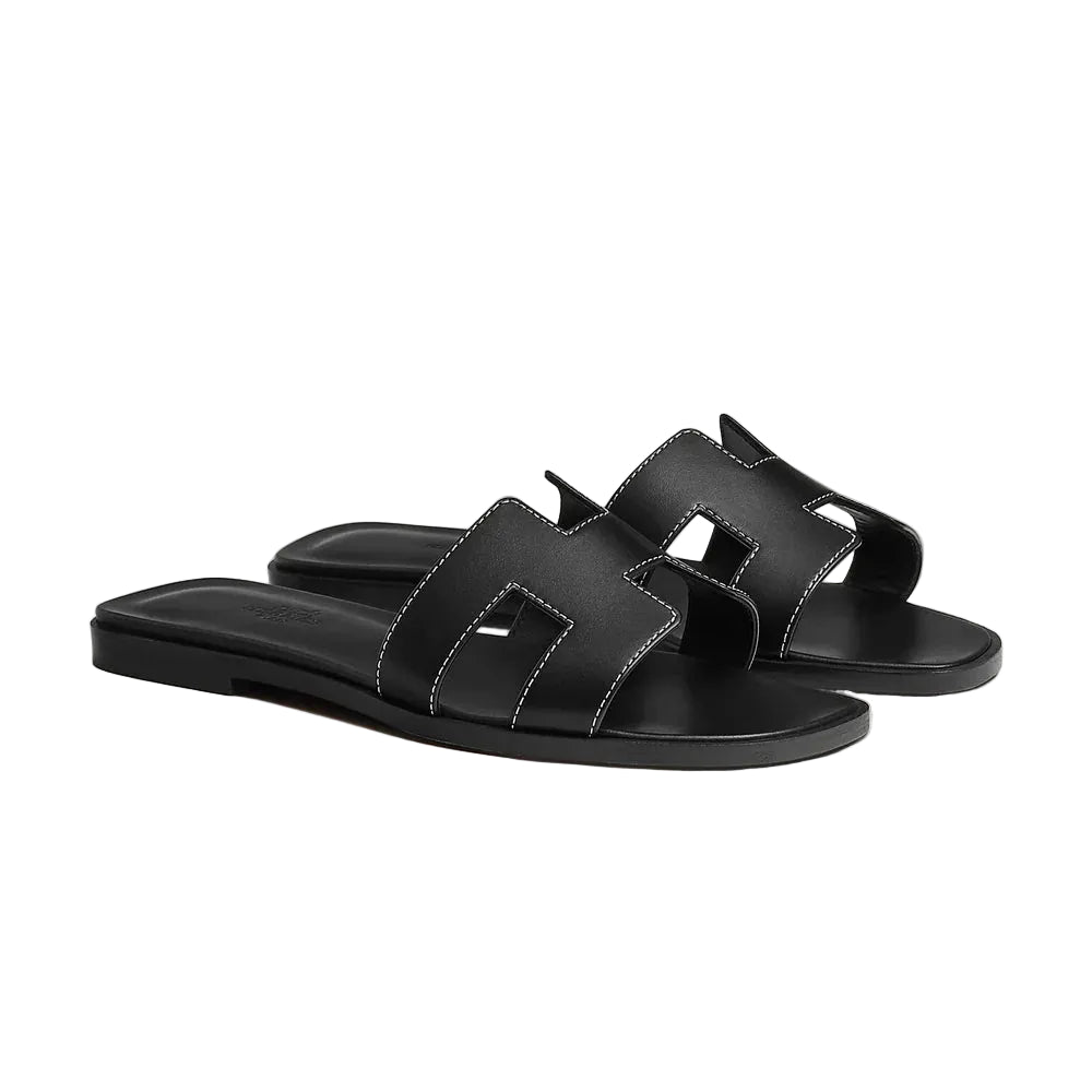 Hermes Oran Sandal Black
