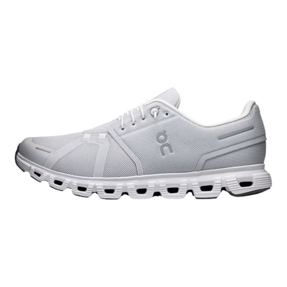 Luxurykicks.store On Cloud 6 running shoe in glacier and white with breathable mesh upper and CloudTec sole