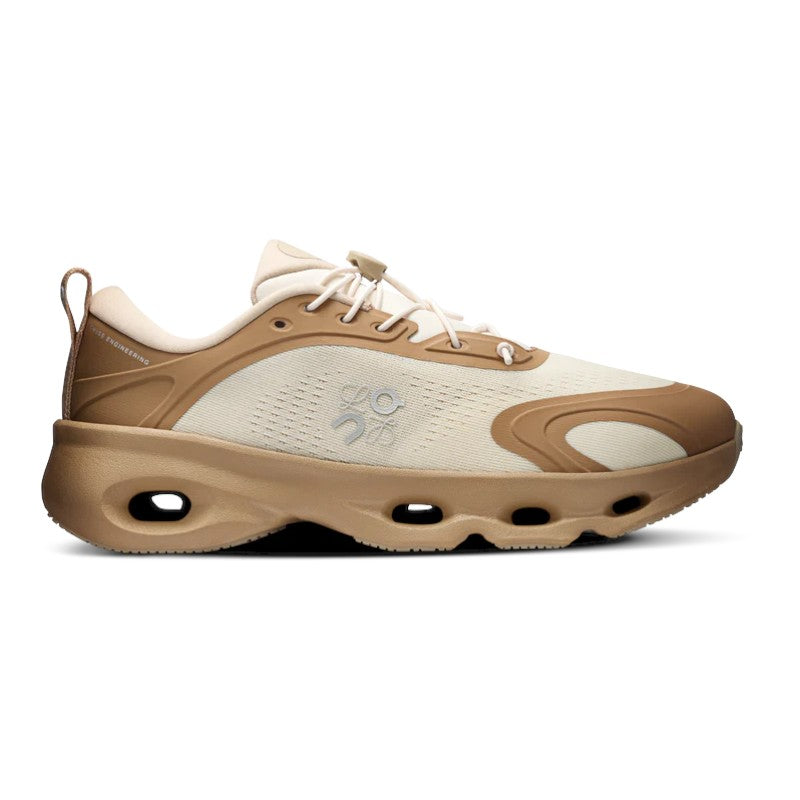 Luxurykicks.store On Cloudsolo Loewe sneaker in dark sand and cream with CloudTec cushioning and minimalist design.