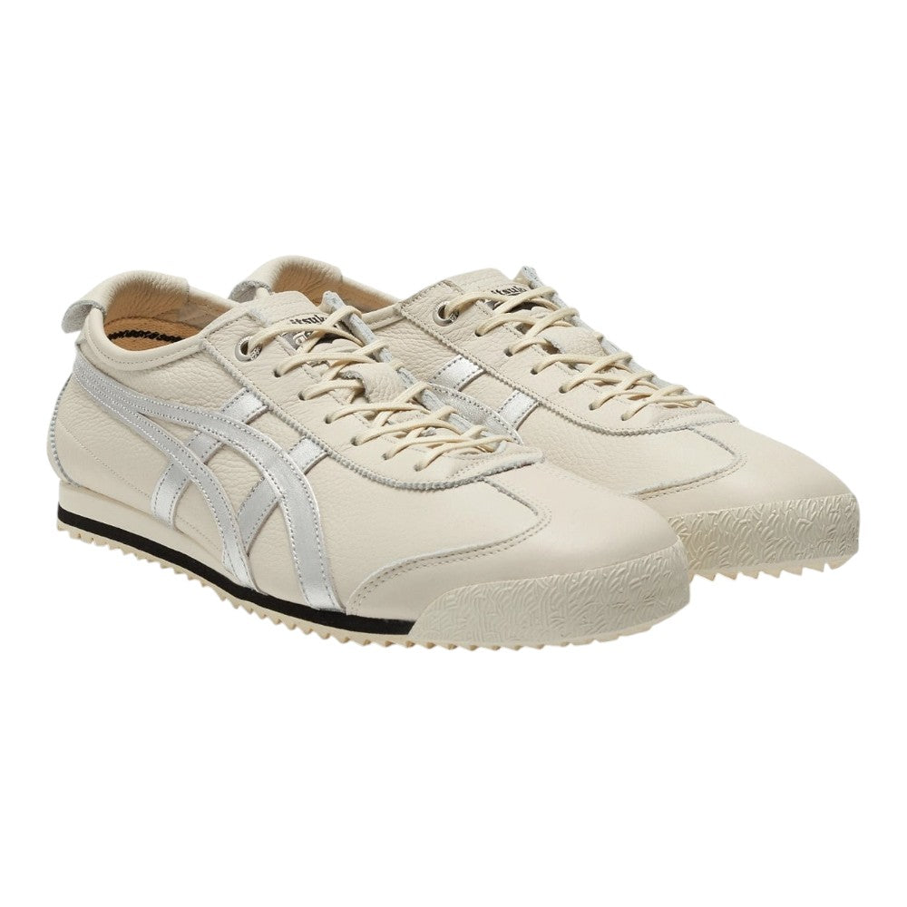 Luxurykicks.store Onitsuka Tiger MEXICO 66 SD sneakers in birch leather with metallic silver side stripes