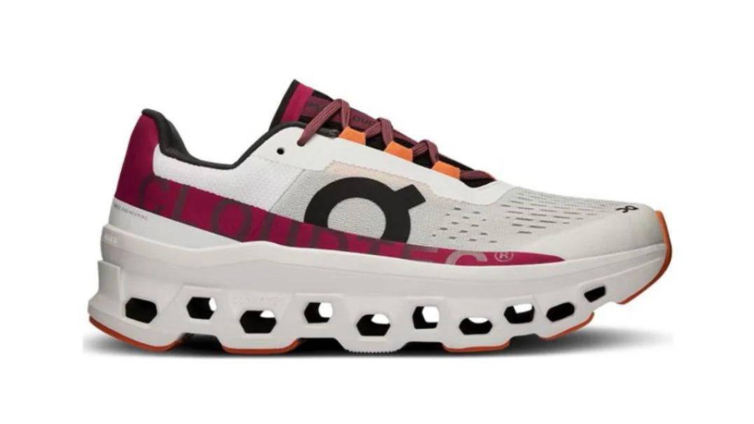 On Cloudmonster 'White Red'