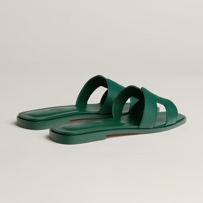 Hermès Oran sandals in Vert Cactus Epsom calfskin