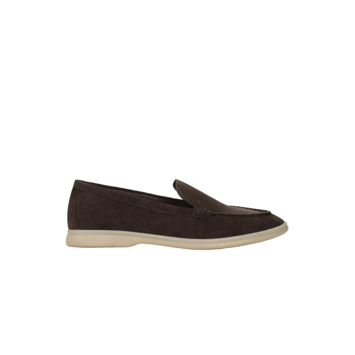 Loro piana summer Walk suede loafers in Dark brown