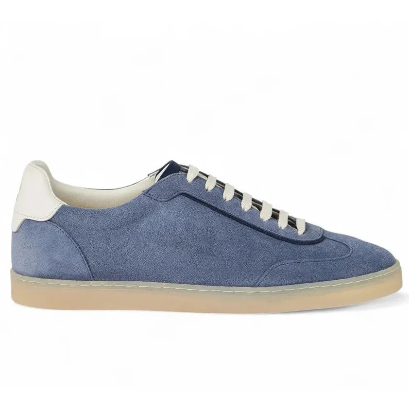 Brunello Cucinelli Men's Suede T-Toe Low-Top Sneakers