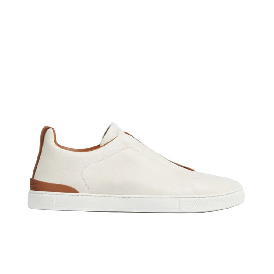 Zegna Triple Stitch low-top sneakers White in Brown