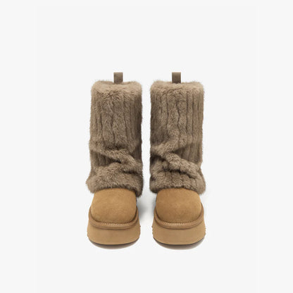 UGG Platform Furry Ankle Cuff Booties