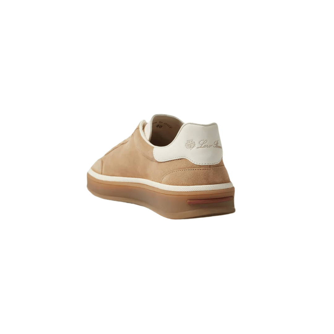 Loro Piana Tennis Walk Sneakers in Suede Calf Split Windy Dunes