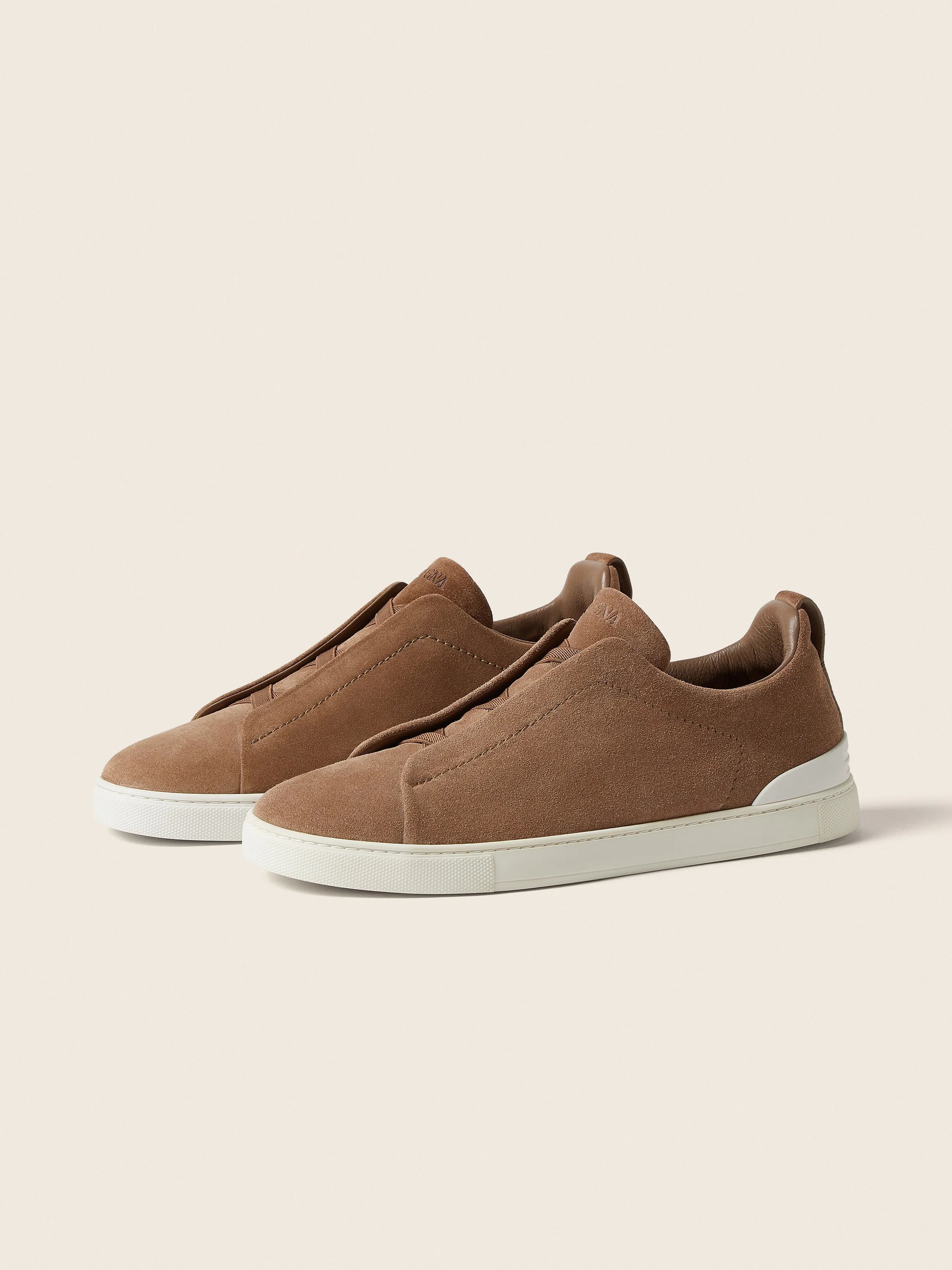 ZEGNA Triple Stitch low-top sneakers in suede