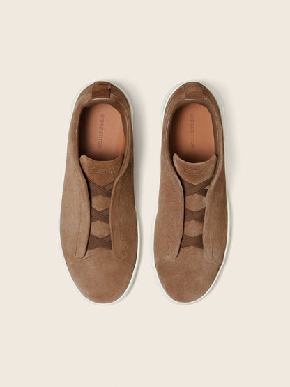 ZEGNA Triple Stitch low-top sneakers in suede