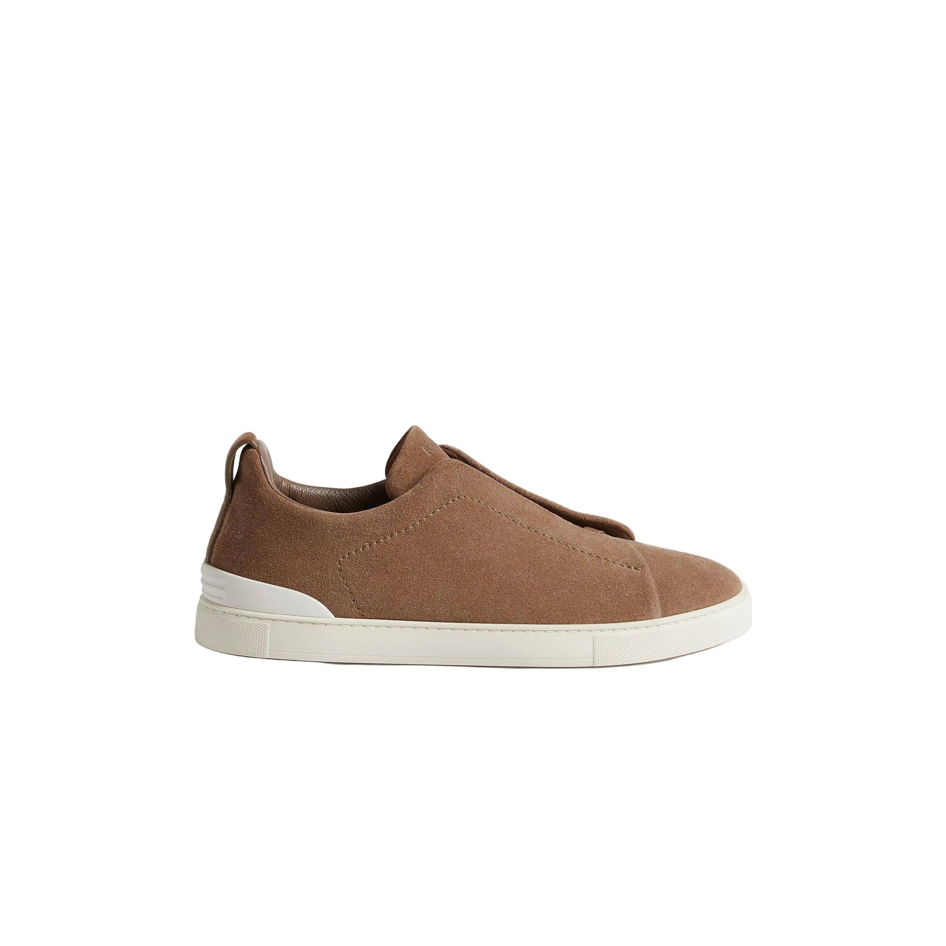 ZEGNA Triple Stitch low-top sneakers in suede