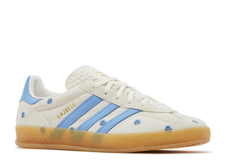 adidas Wmns Gazelle Indoor 'Light Blue Floral Embroidery'