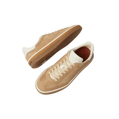 Loro Piana Tennis Walk Sneakers in Suede Calf Split Windy Dunes