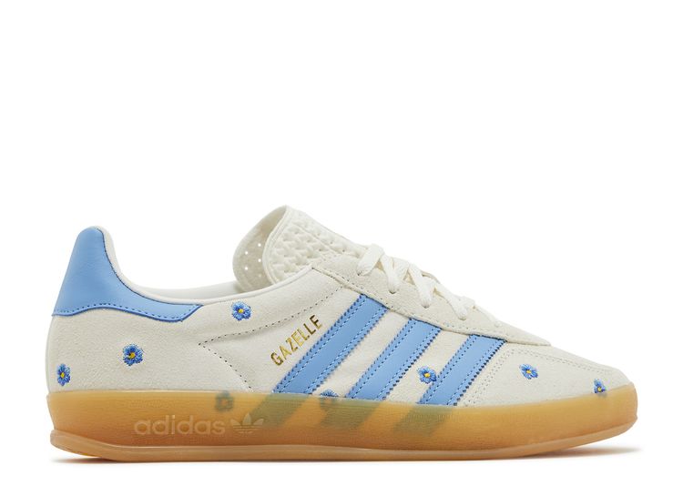 adidas Wmns Gazelle Indoor 'Light Blue Floral Embroidery'