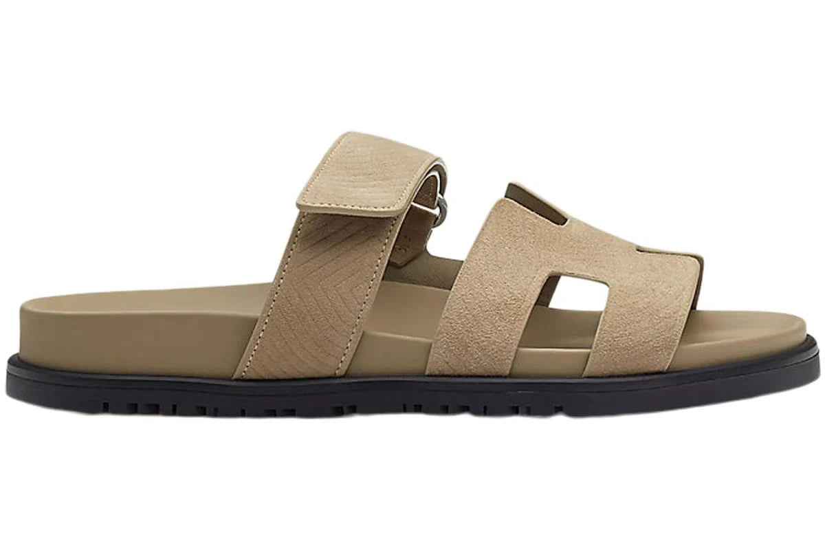 Hermes Chypre Sandal Beige Sable Suede Goatskin
