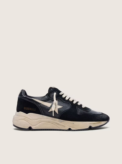 Golden Goose Running Sole sneakers in black nappa and suede leather