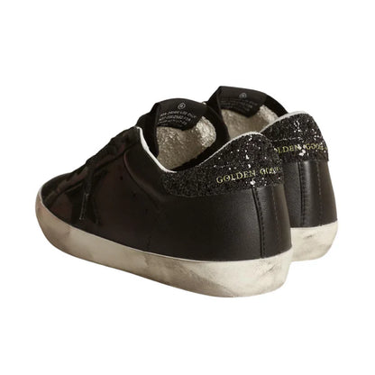 Golden Goose Women's Superstar Glitter Heel Low Top Sneakers in black