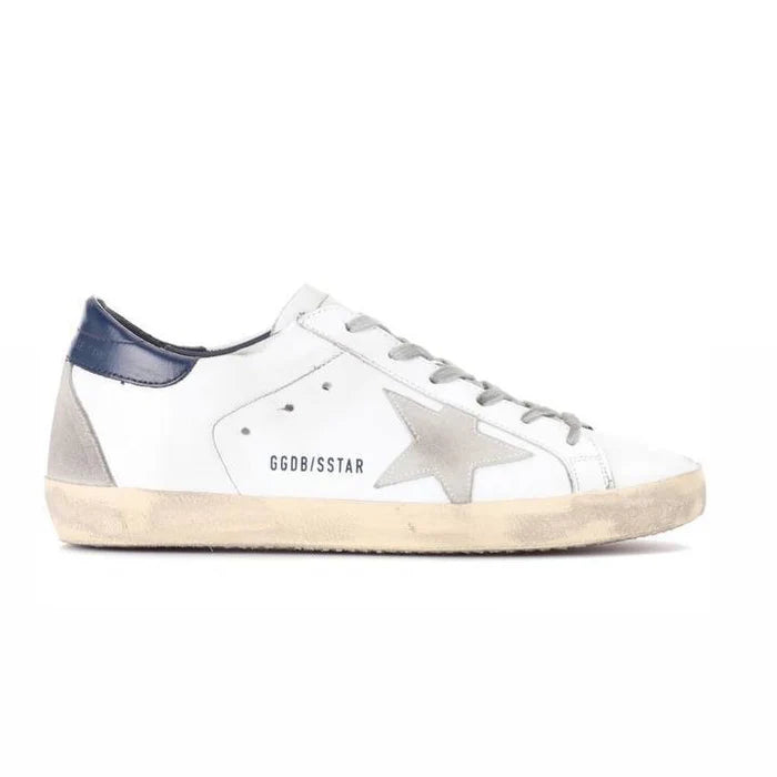 Golden Goose men Superstar Low Top Sneakers in white&blue