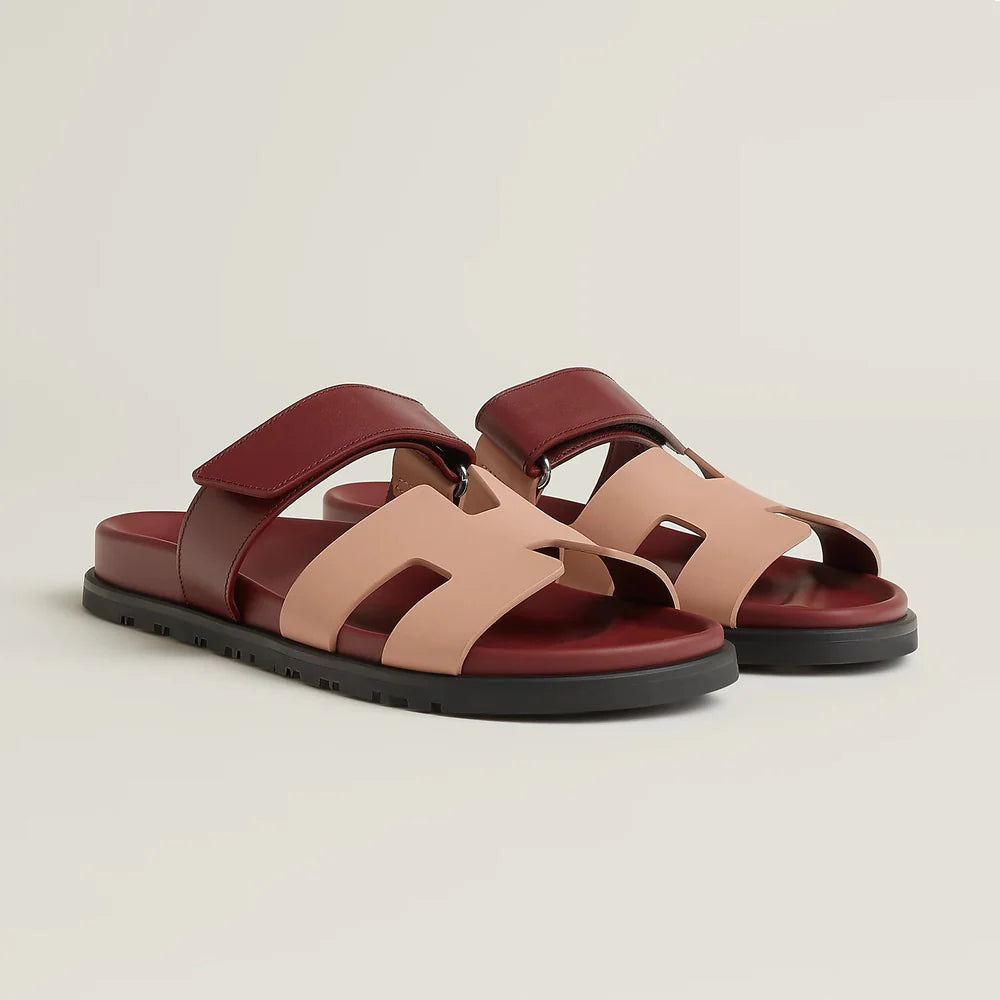 Hermes Chypre sandal Burgundy