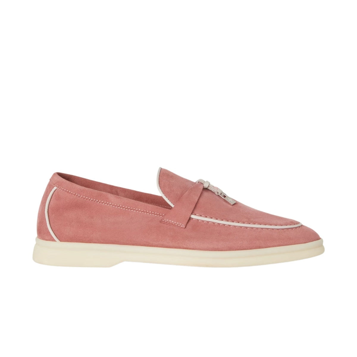 Loro Piana Summer Charms Walk Loafer In Suede Ancient Blush (Women's)