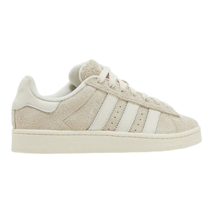 Luxurykicks.store adidas Campus 00s sneakers in wonder white suede with signature three-stripe branding