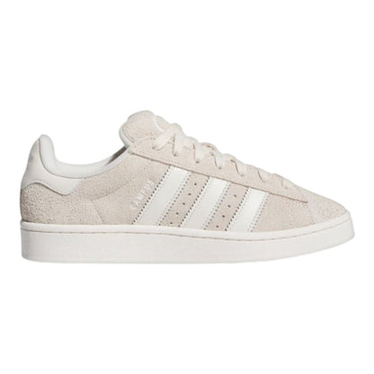 Luxurykicks.store adidas Campus 00s sneakers in wonder white suede with signature three-stripe branding