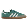 Luxurykicks.store Adidas Samba OG sneakers in collegiate green suede with white stripes and a classic gum rubber sole.