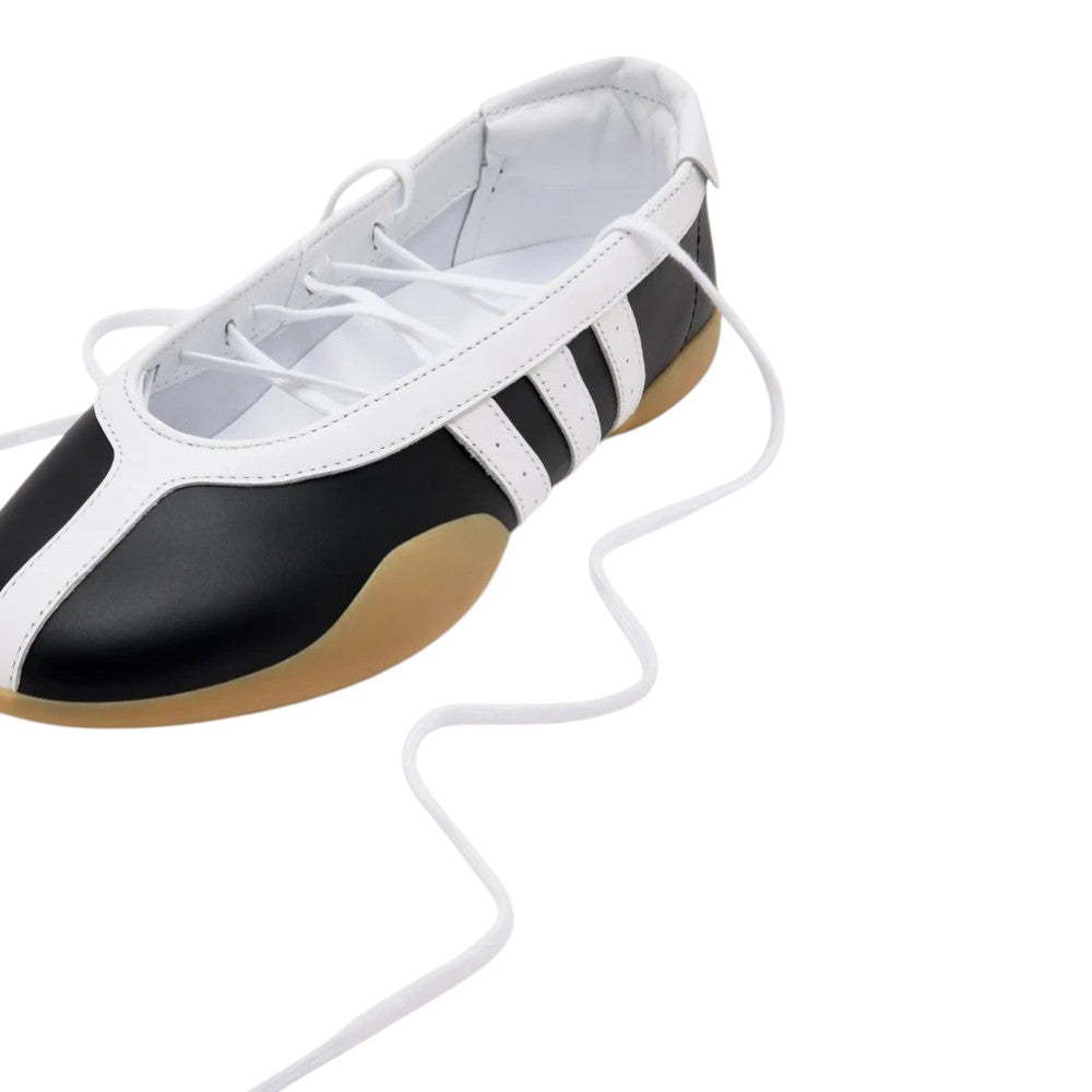 Luxurykicks.store Adidas Taekwondo Mei martial arts shoes in black and white with a gum rubber sole.