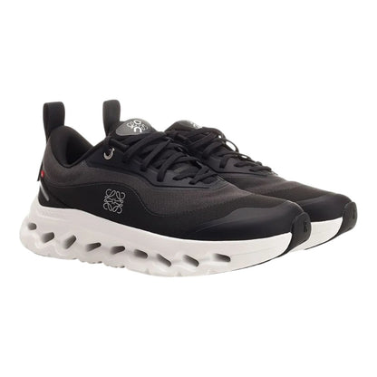 Luxurykicks.store Loewe x On Cloudtilt 2.0 sneakers in black with white CloudTec cushioning and logo detailing.