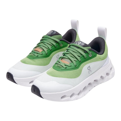 Luxurykicks.store Loewe x On Running Cloudtilt 2.0 sneakers in green and white with a cushioned CloudTec sole.