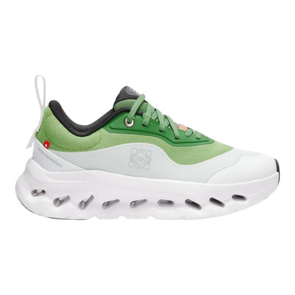 Luxurykicks.store Loewe x On Running Cloudtilt 2.0 sneakers in green and white with a chunky CloudTec sole.