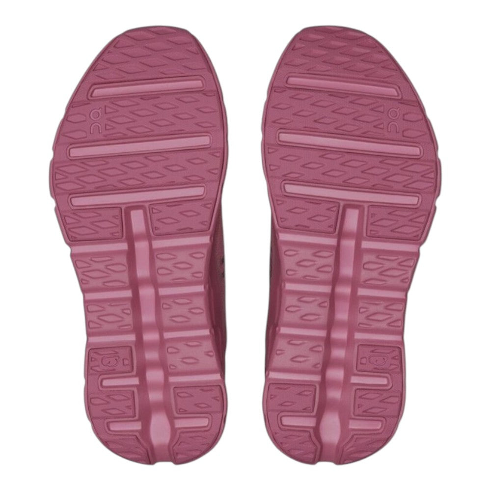 Luxurykicks.store Loewe x On Running Cloudtilt Wild Rose sneakers showing the textured pink rubber outsoles