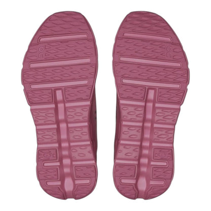 Luxurykicks.store Loewe x On Running Cloudtilt Wild Rose sneakers showing the textured pink rubber outsoles