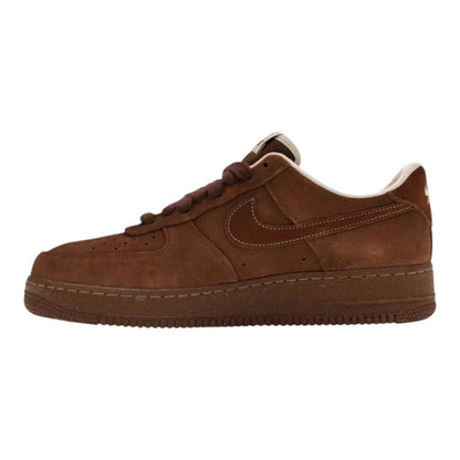 Luxurykicks.store Nike Air Force 1 Low 07 sneakers in Cacao Wow brown suede with a matching rubber sole