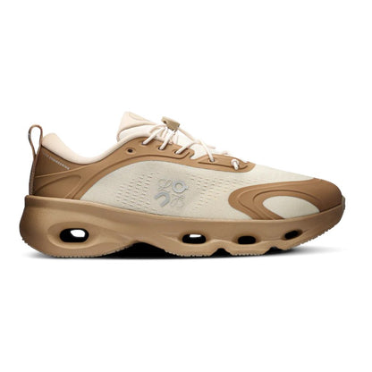 Luxurykicks.store On Cloudsolo Loewe sneaker in dark sand and cream with CloudTec cushioning and minimalist design.