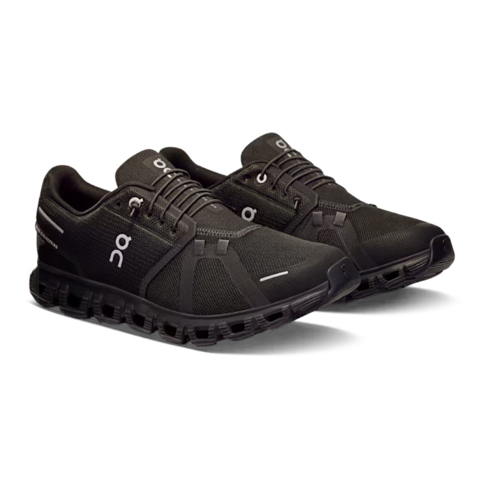 Luxurykicks.store On Running Cloud 6 black running shoes with breathable mesh upper and signature CloudTec sole