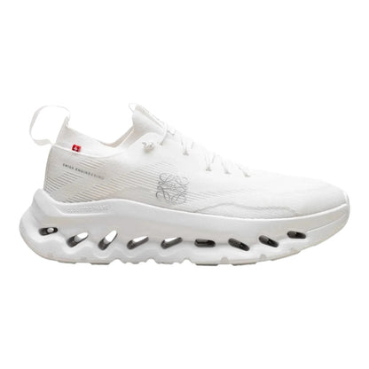 Luxurykicks.store On Running x Loewe Cloudtilt all-white sneakers with signature CloudTec sole and knit upper