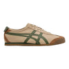 Luxurykicks.store Onitsuka Tiger Mexico 66 sneaker in beige leather and suede with grass green side stripes.