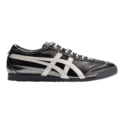 Luxurykicks.store Onitsuka Tiger MEXICO 66 SD sneaker in metallic metropolis grey and cream with side stripe detail.
