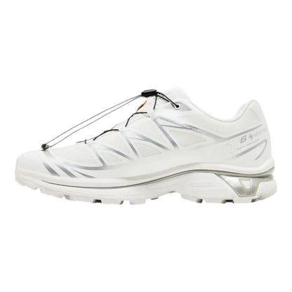 Luxurykicks.store Salomon XT-6 GORE-TEX sneaker in white and silver with quicklace system and rugged tread
