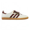 Luxurykicks.store Wales Bonner x Samba Pony sneakers in cream white pony hair with brown stripes and gum sole.