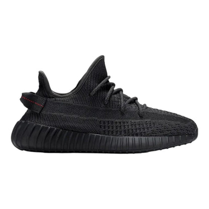 Luxurykicks.store adidas Yeezy Boost 350 V2 black non-reflective sneaker with Primeknit upper and Boost sole