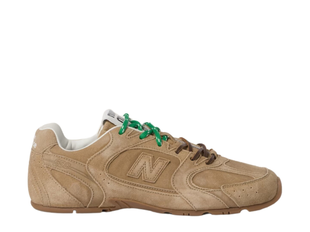 Miu Miu X New Balance 530 Sl Suede Sneakers Ecru