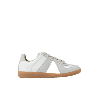 Maison Margiela Replica leather and suede sneakers white