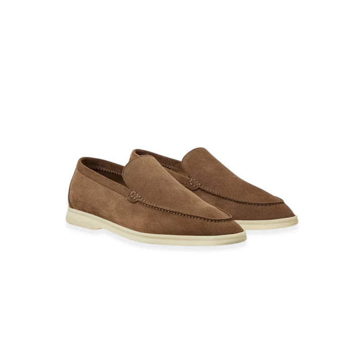 Loro piana Summerwalk suede loafers brown