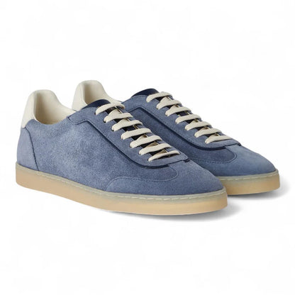 Brunello Cucinelli Men's Suede T-Toe Low-Top Sneakers